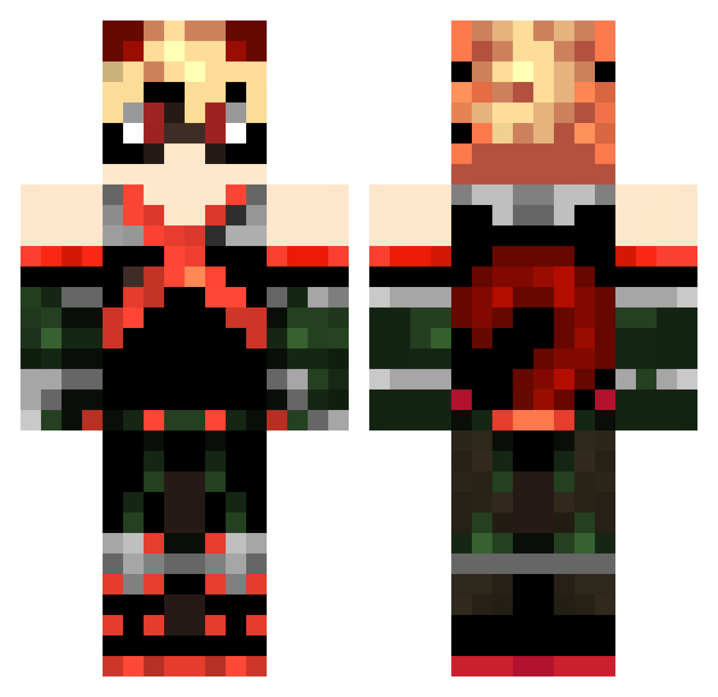 Shadow_warrior_4 Minecraft skin, front and back view