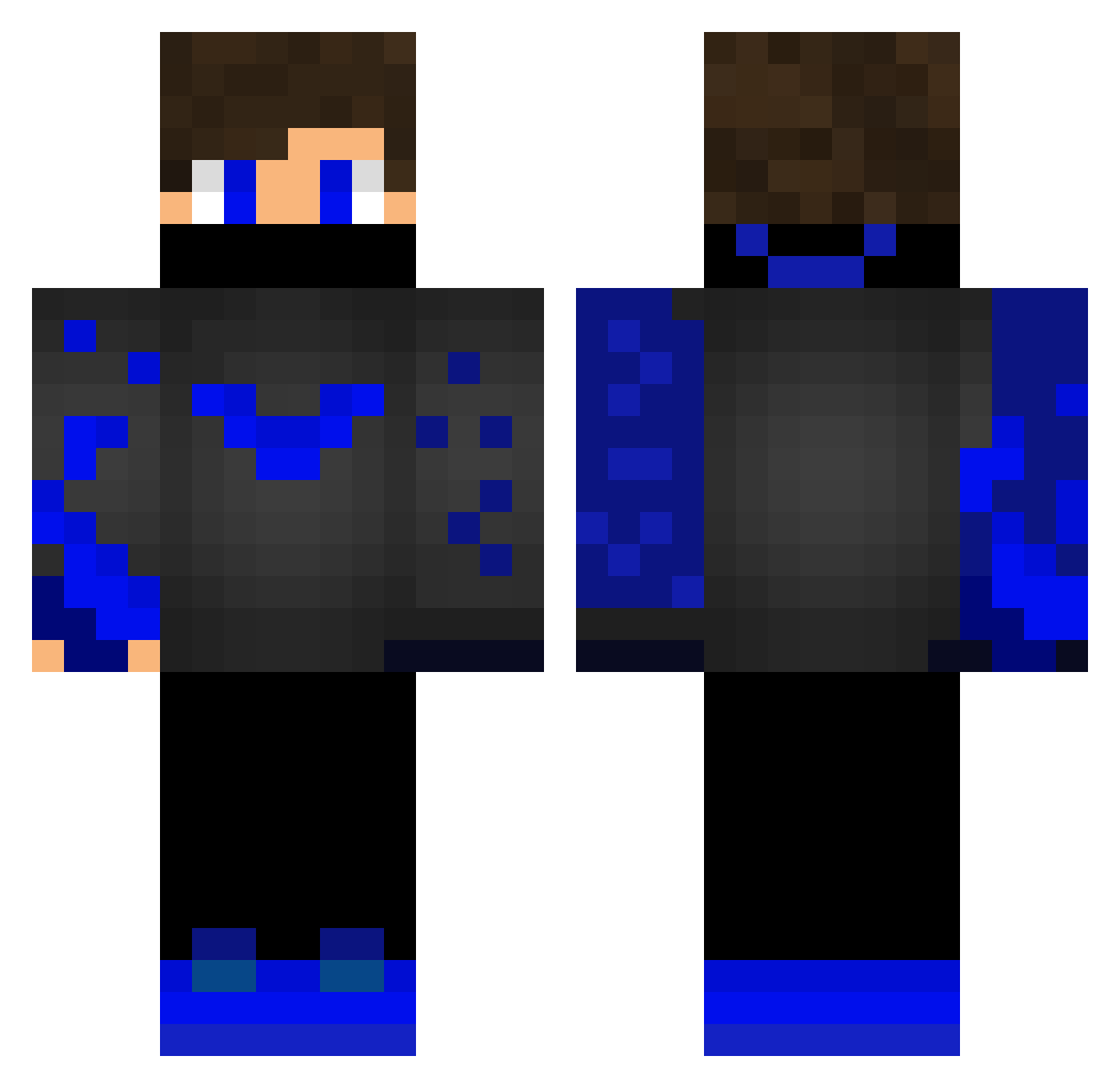 VenusKomet Minecraft skin, front and back view