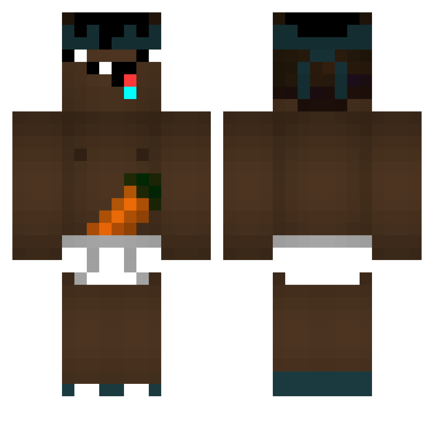 brod1ng Minecraft skin, front and back view