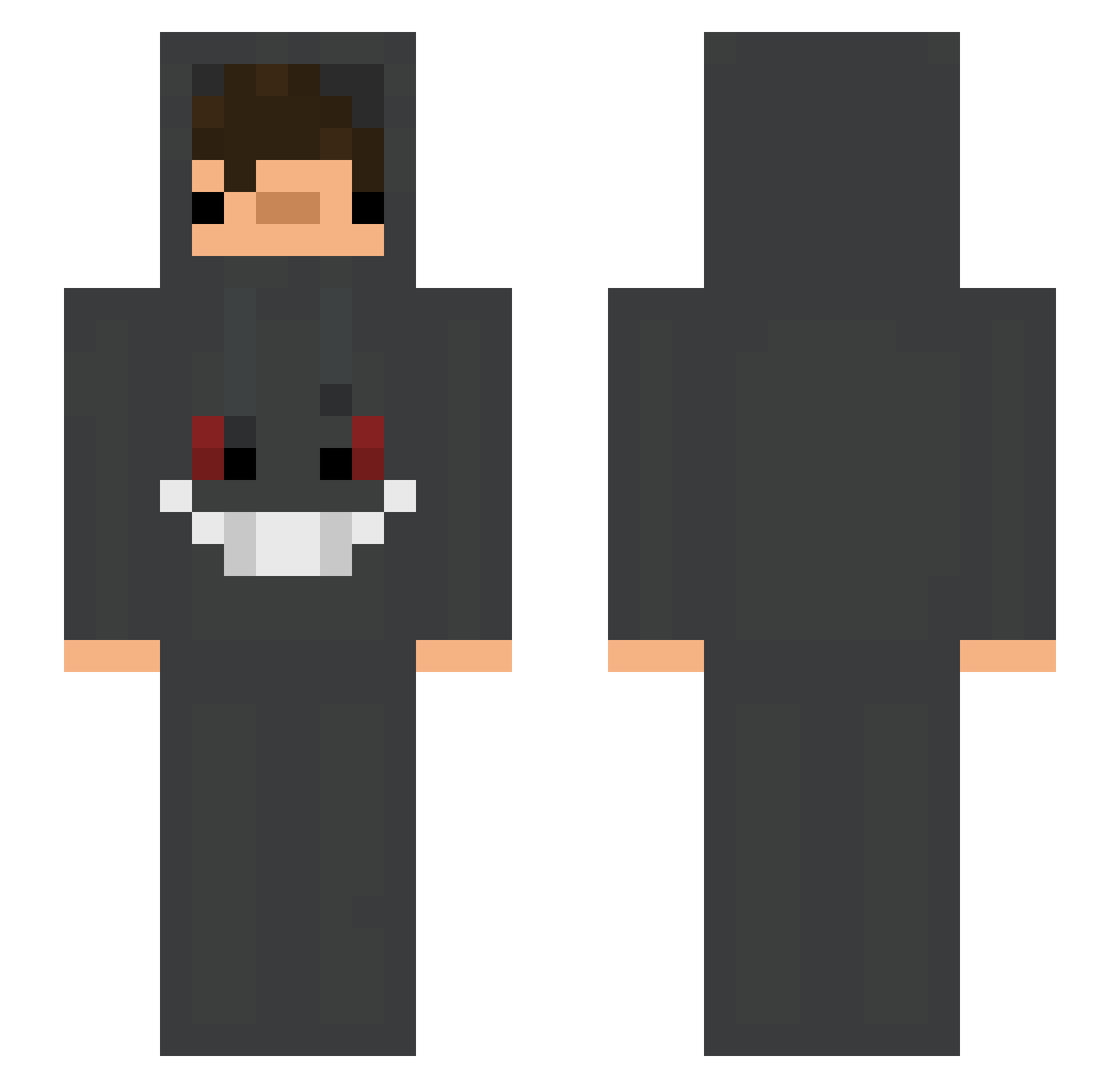 ItzMcQuinn_ Minecraft skin, front and back view