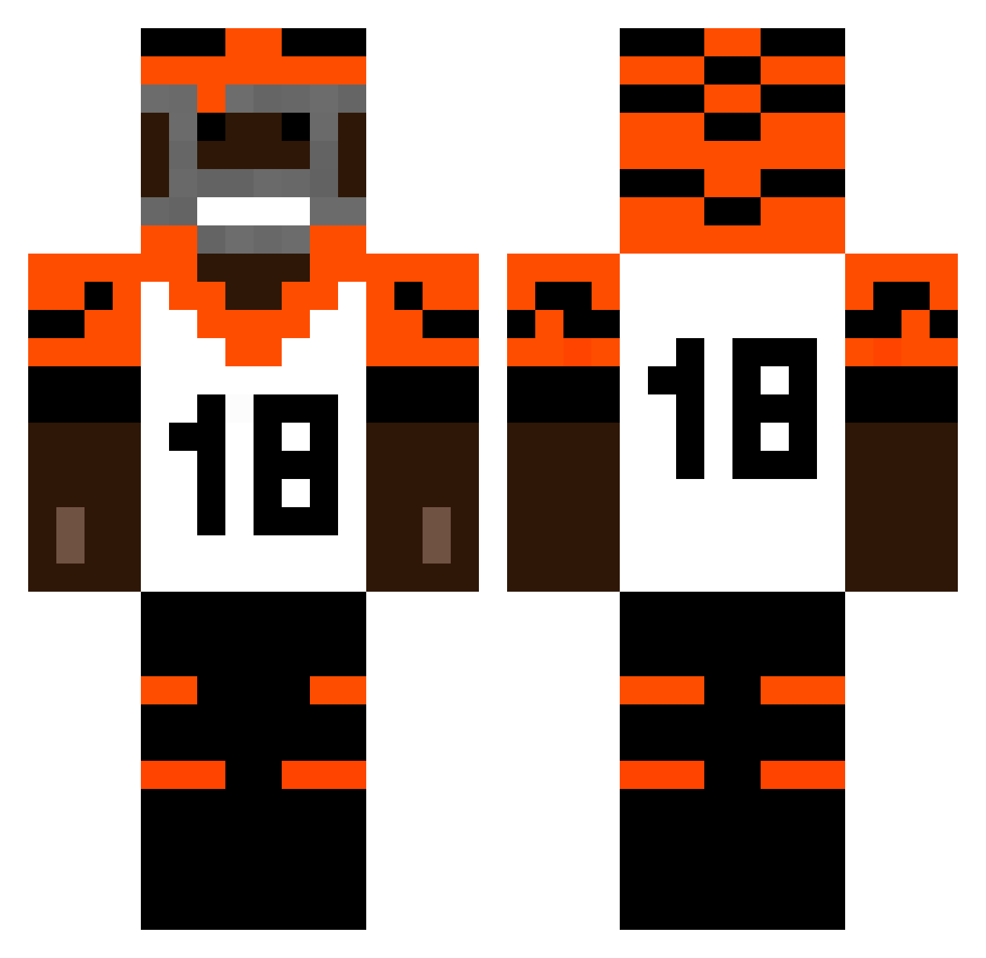 LILE0P Minecraft skin, front and back view