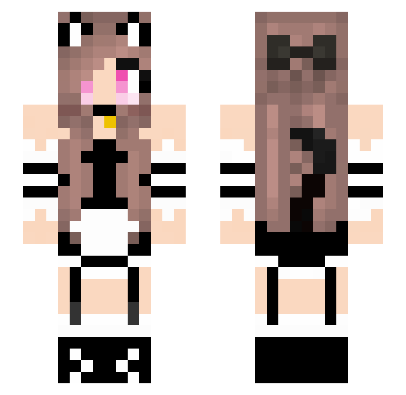 Minty1287 Minecraft skin, front and back view
