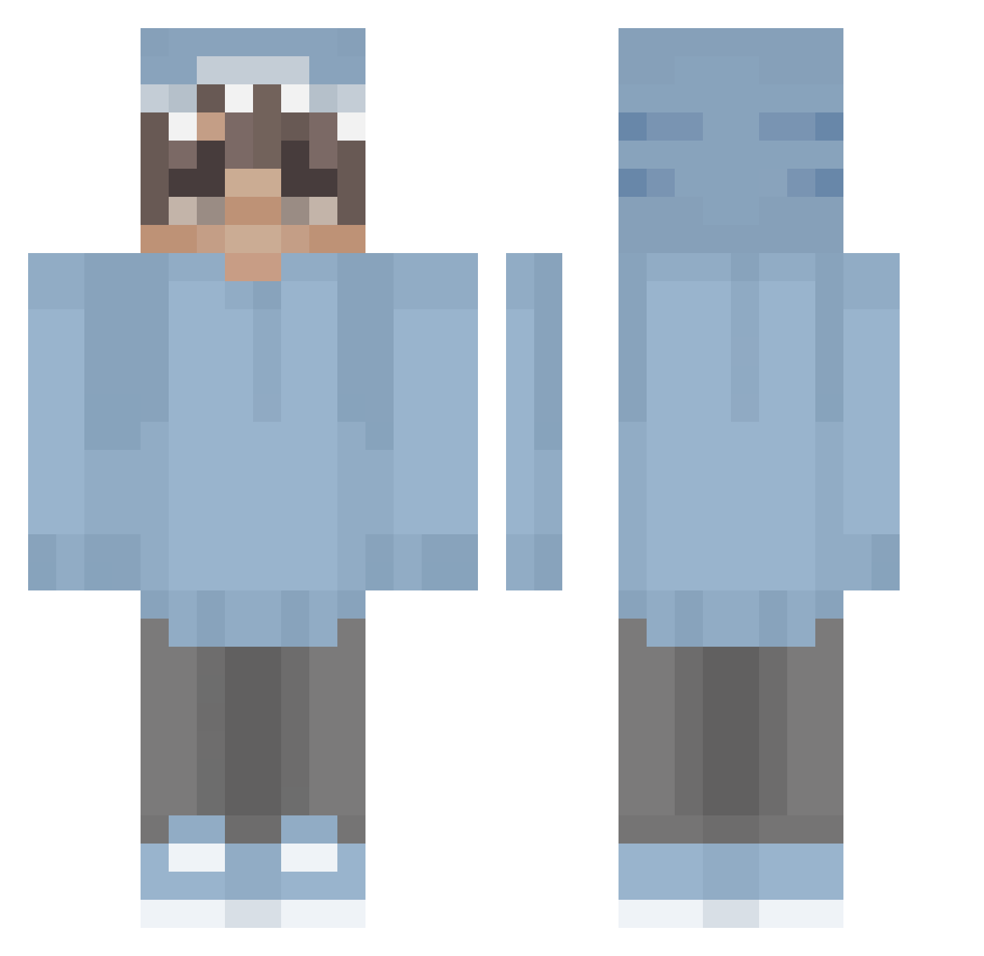 FaZeLewis69 Minecraft skin, front and back view