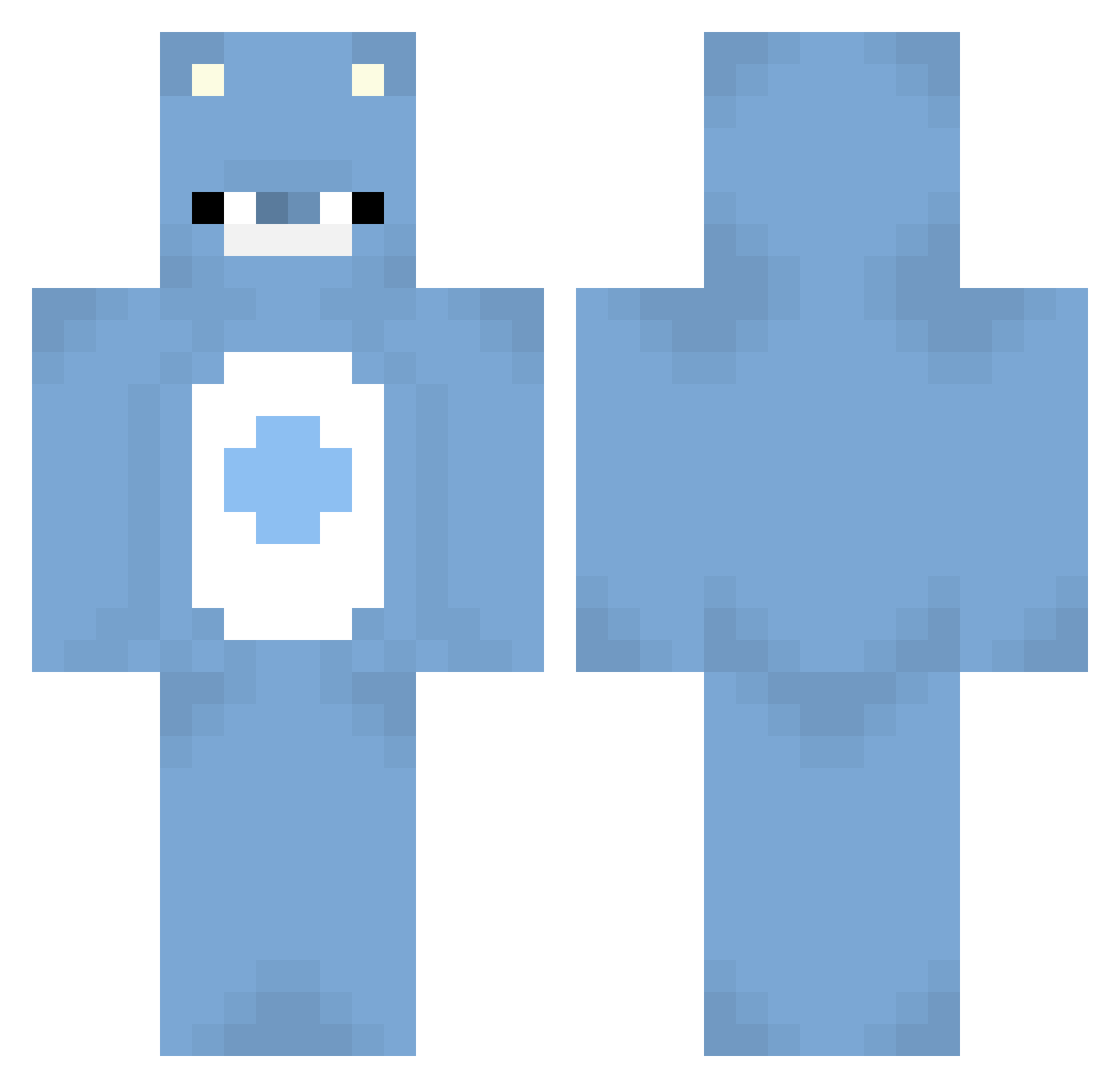 Halmista Minecraft skin, front and back view