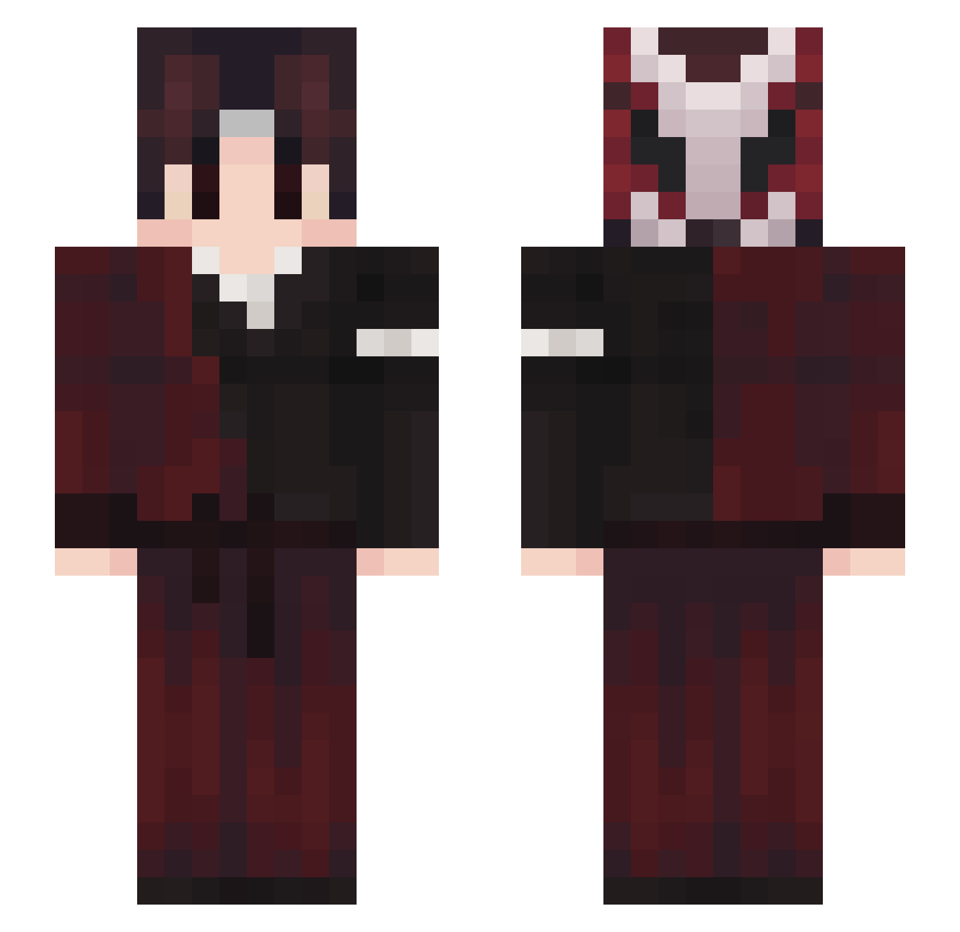 Koii_I Minecraft skin, front and back view