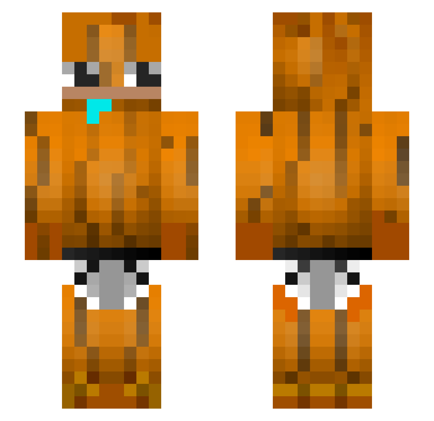 blob7833 Minecraft skin, front and back view