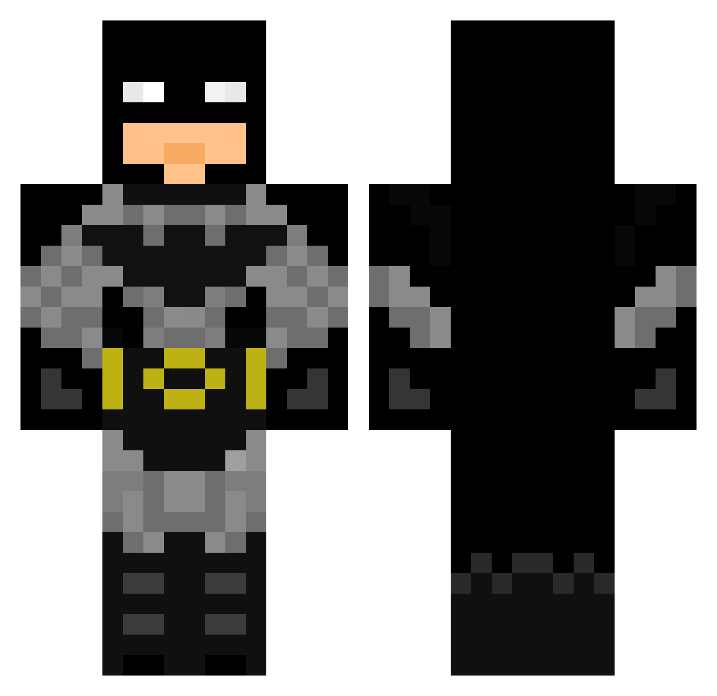 bebe Minecraft skin, front and back view