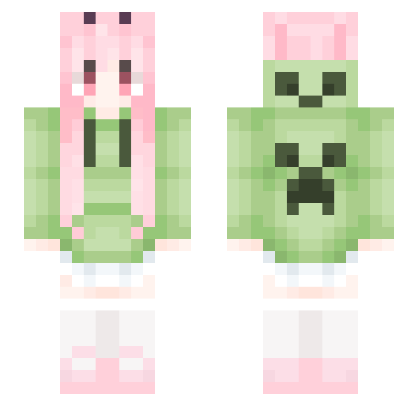 Vert1n_QAQ Minecraft skin, front and back view