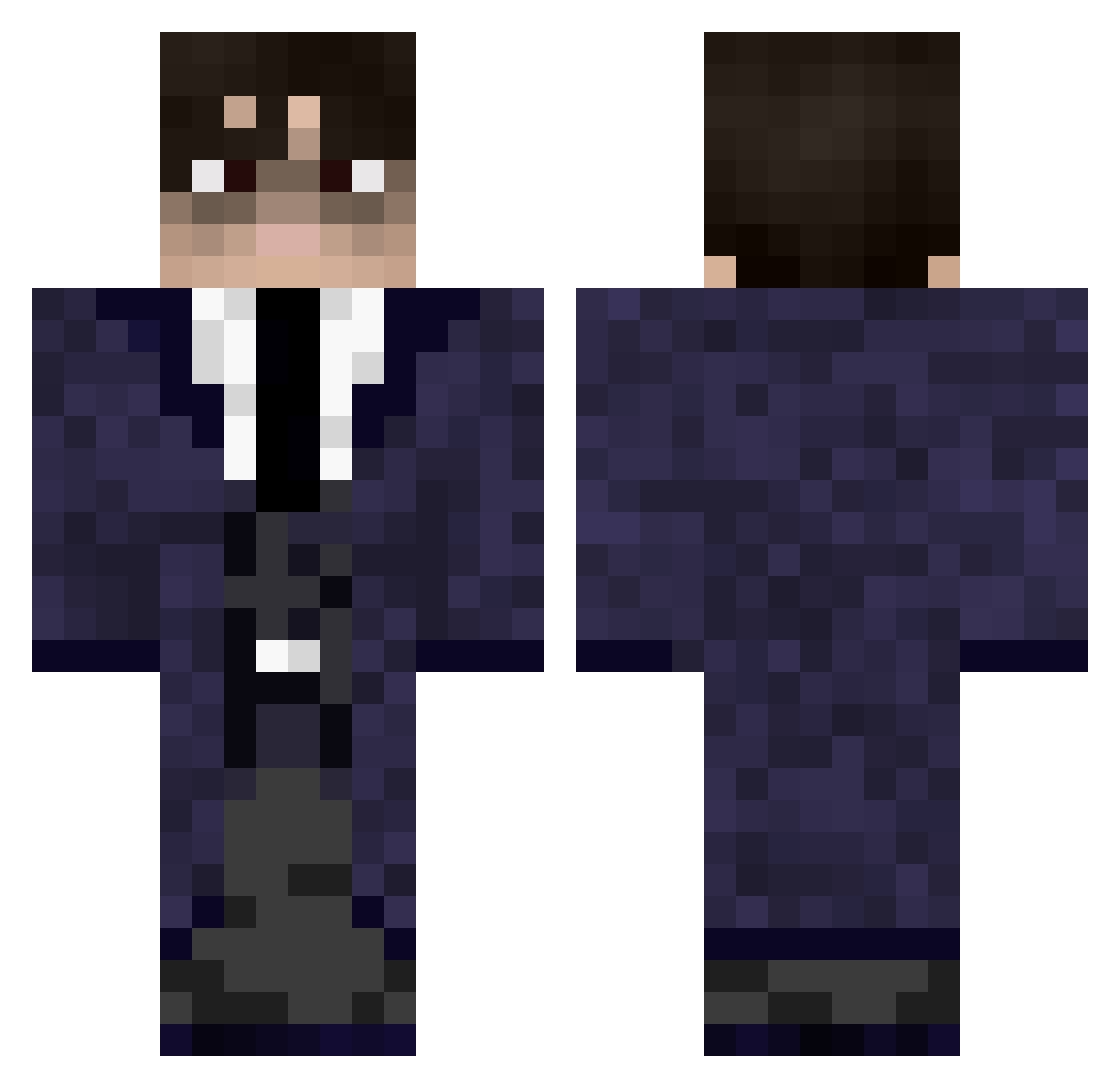 _ItsGus Minecraft skin, front and back view