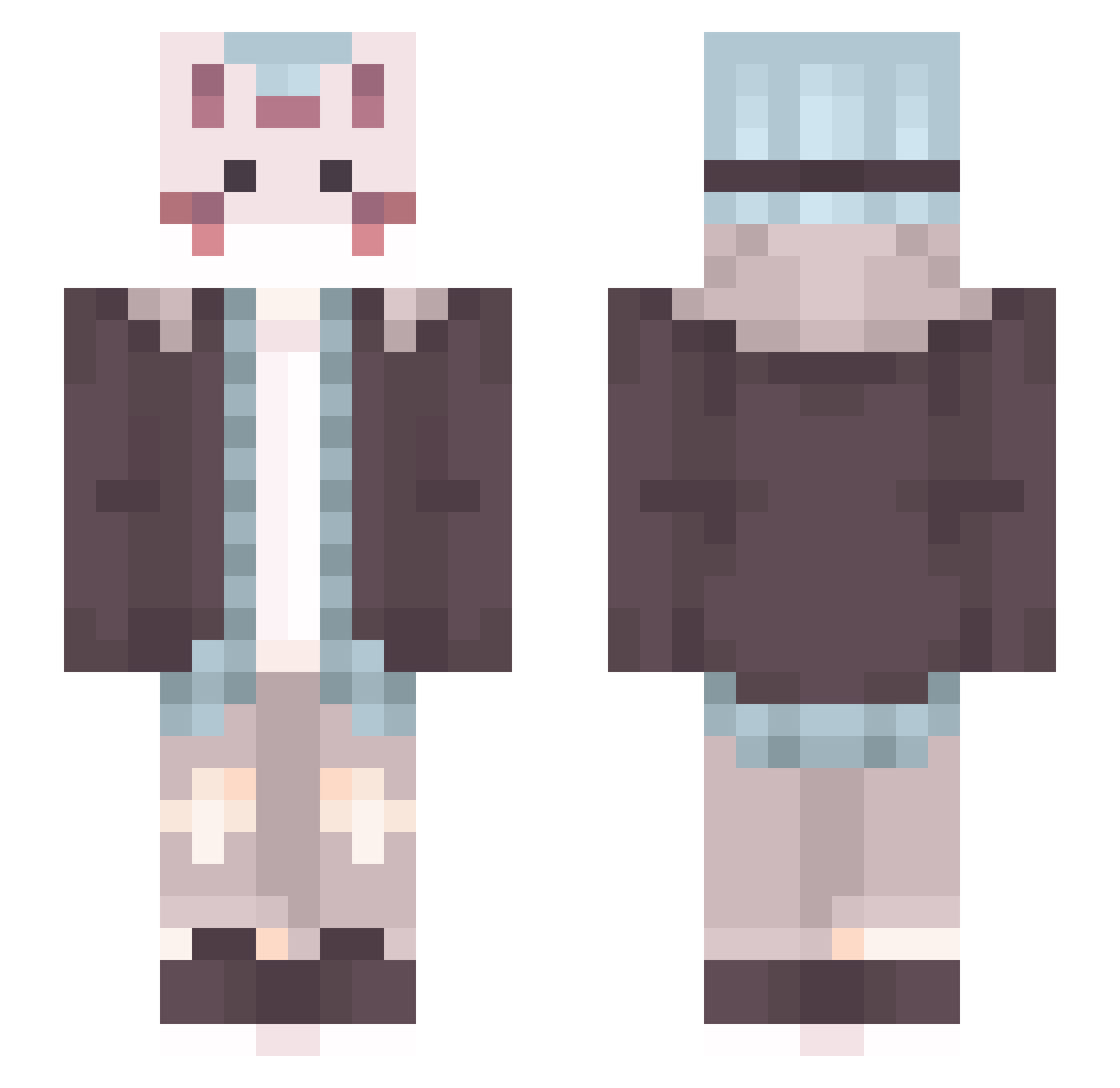 Mavibaso Minecraft skin, front and back view