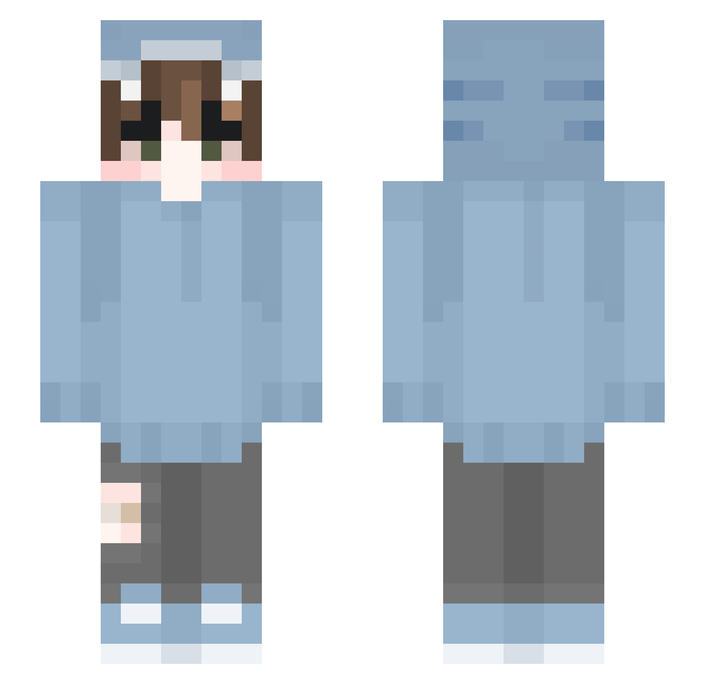 Frannq_ Minecraft skin, front and back view