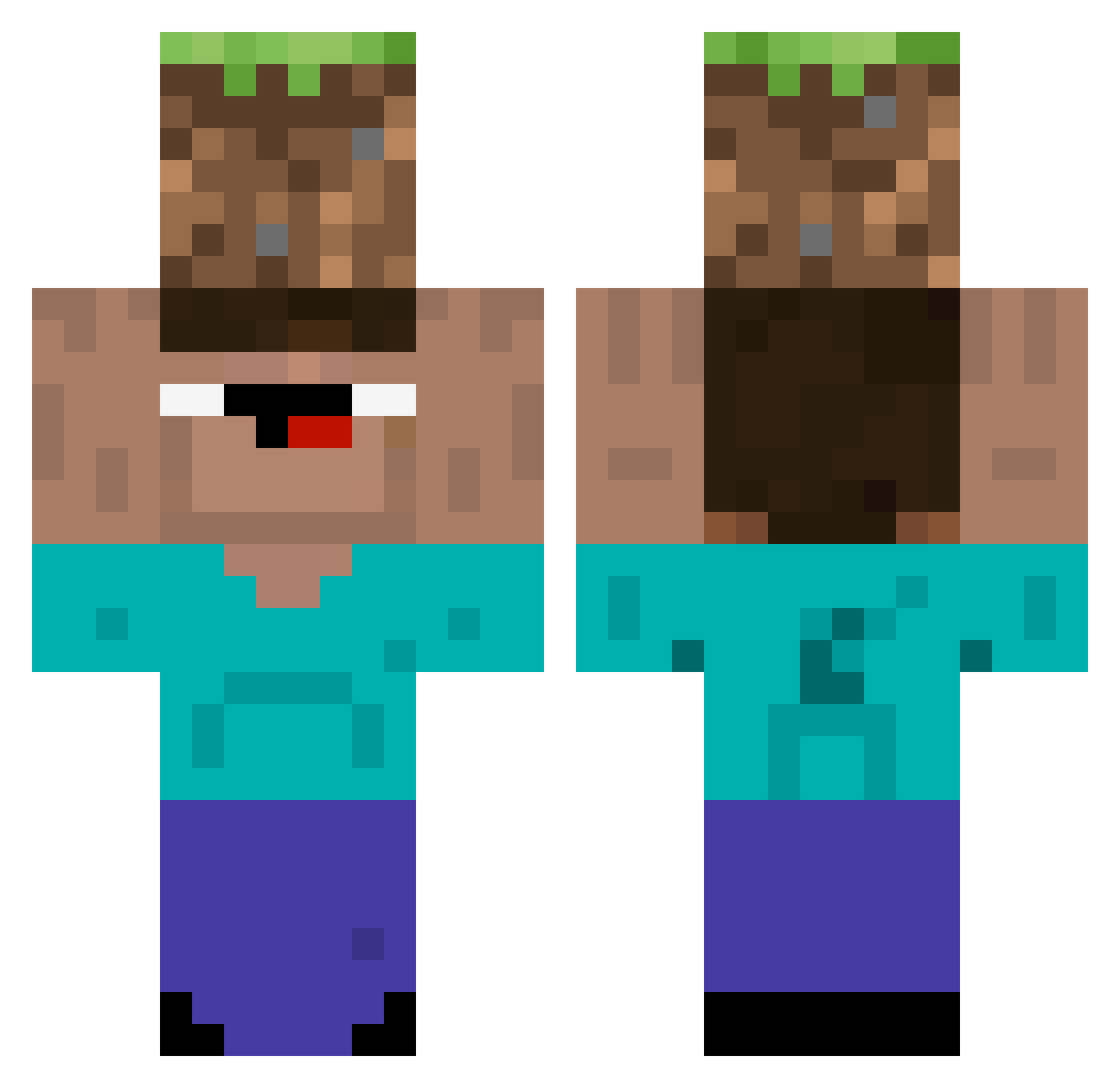 TheGamerSwitch Minecraft skin, front and back view