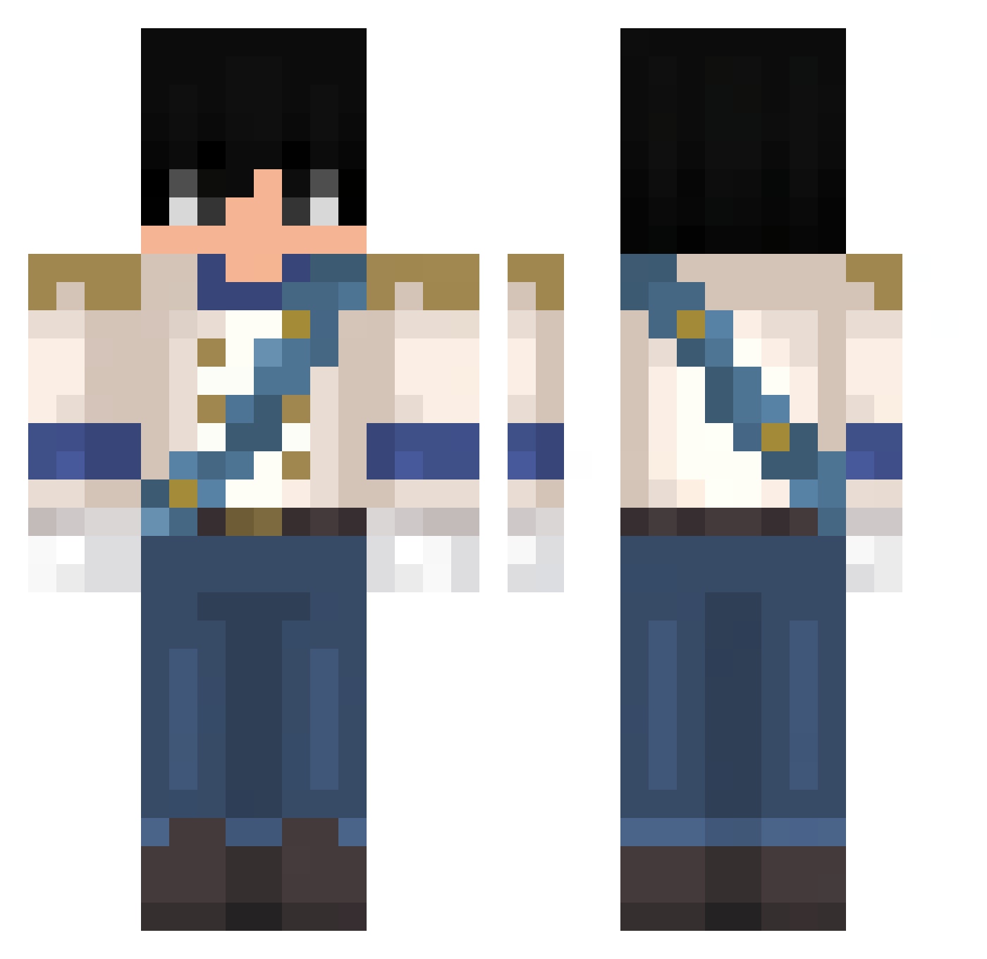 Usfsayed128 Minecraft skin, front and back view