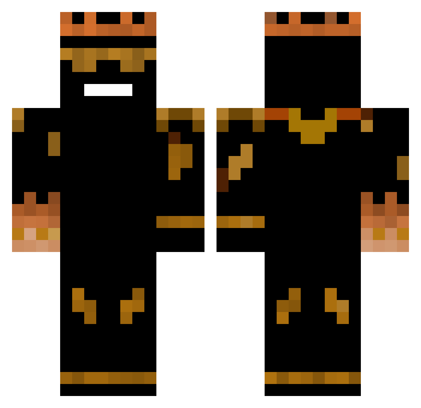 kingrepcak Minecraft skin, front and back view