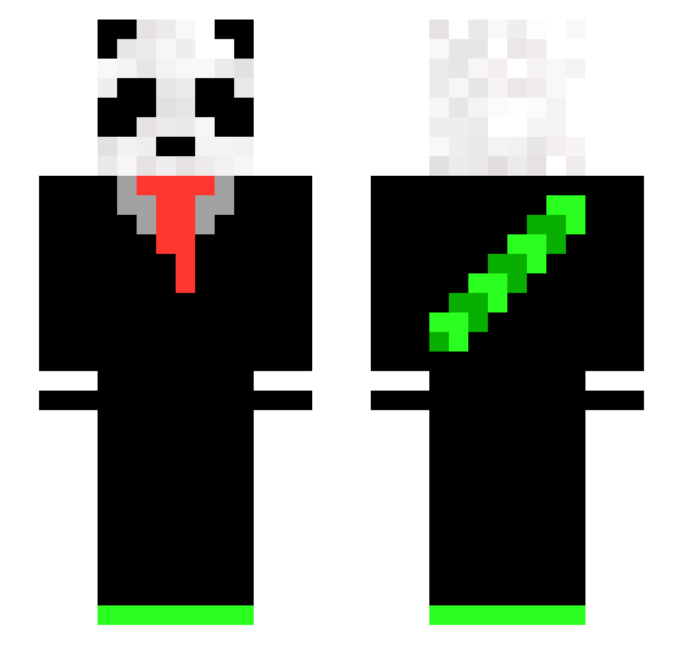 Jusheipek0608 Minecraft skin, front and back view