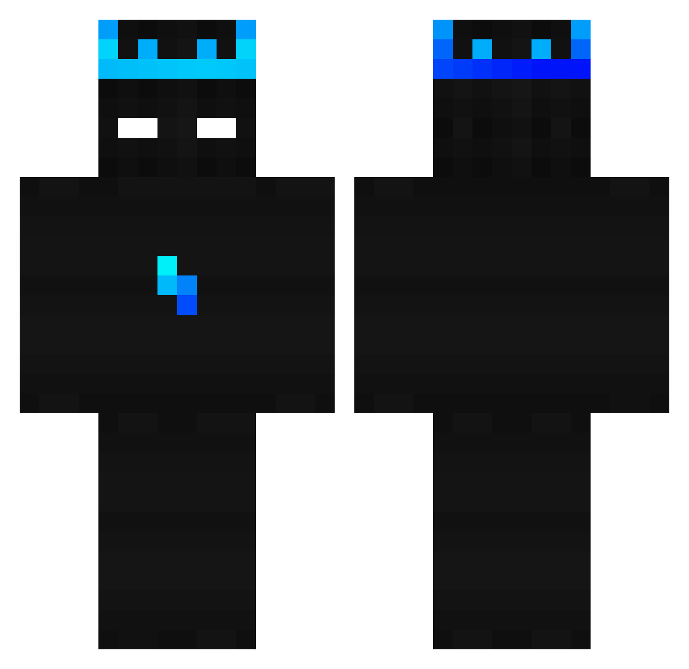SolarLicense325 Minecraft skin, front and back view