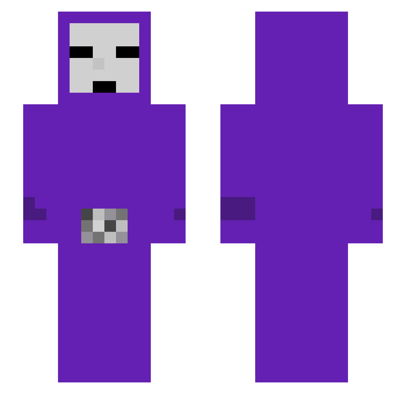 GarfBurger69 Minecraft skin, front and back view