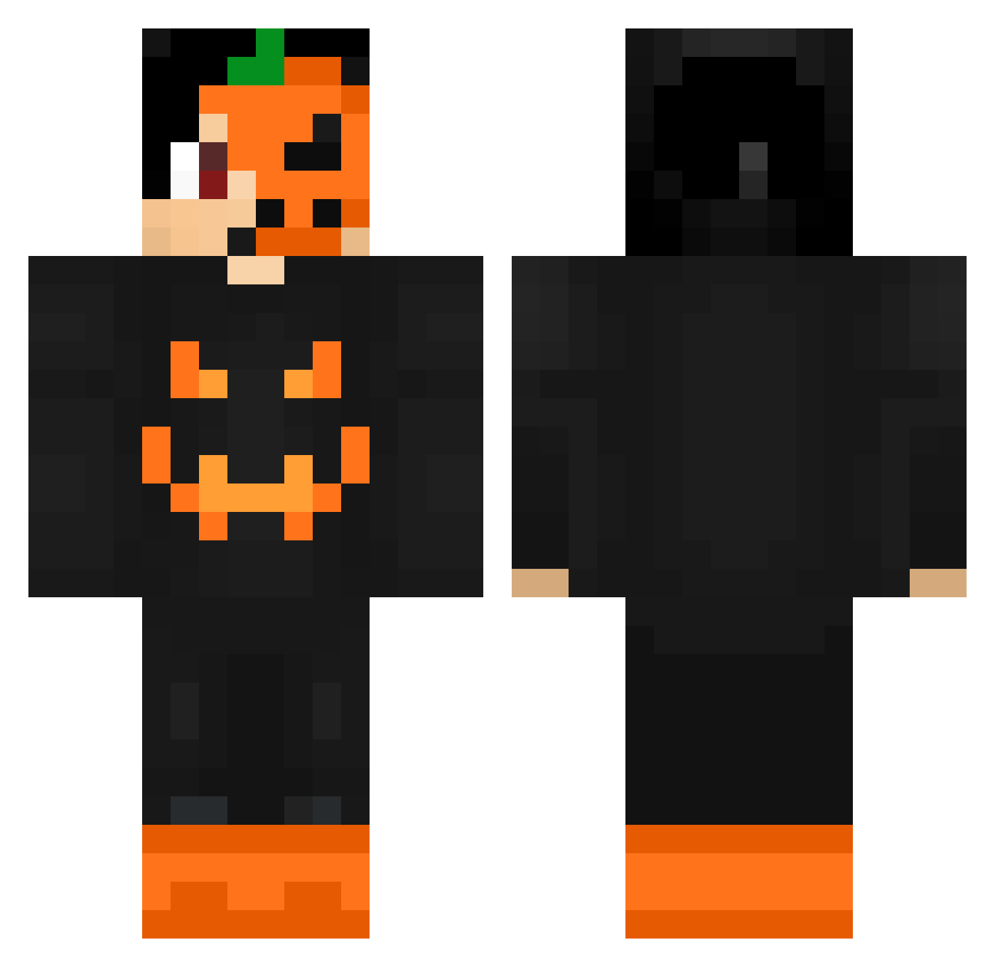 yExtremeX Minecraft skin, front and back view