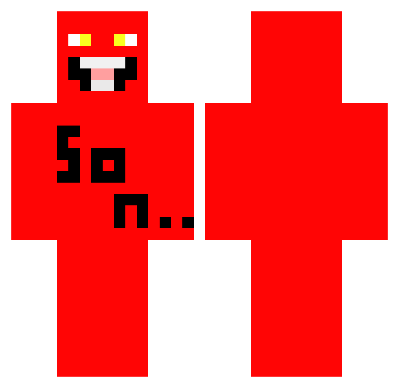 brindlebog Minecraft skin, front and back view