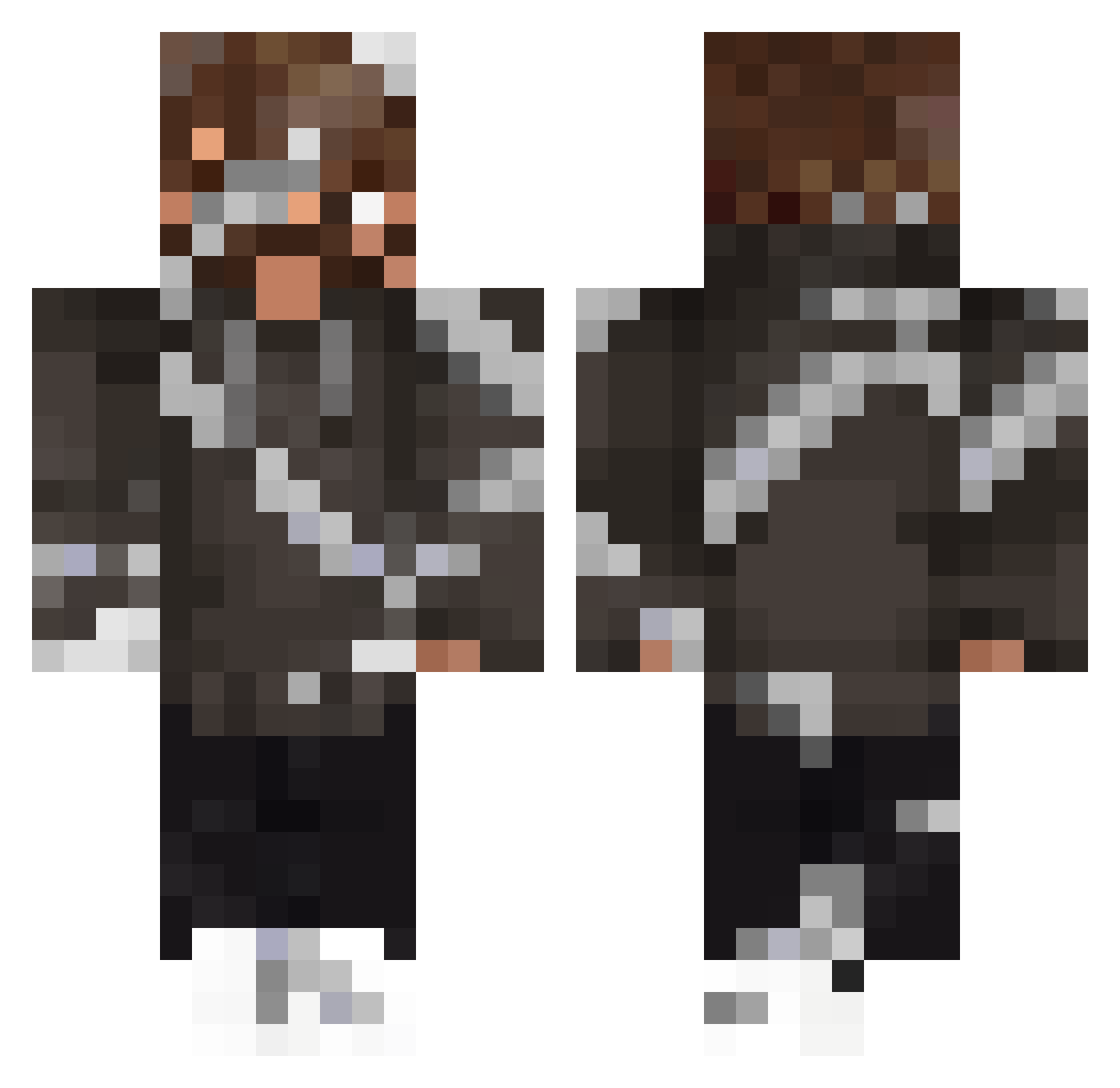 longvik85 Minecraft skin, front and back view