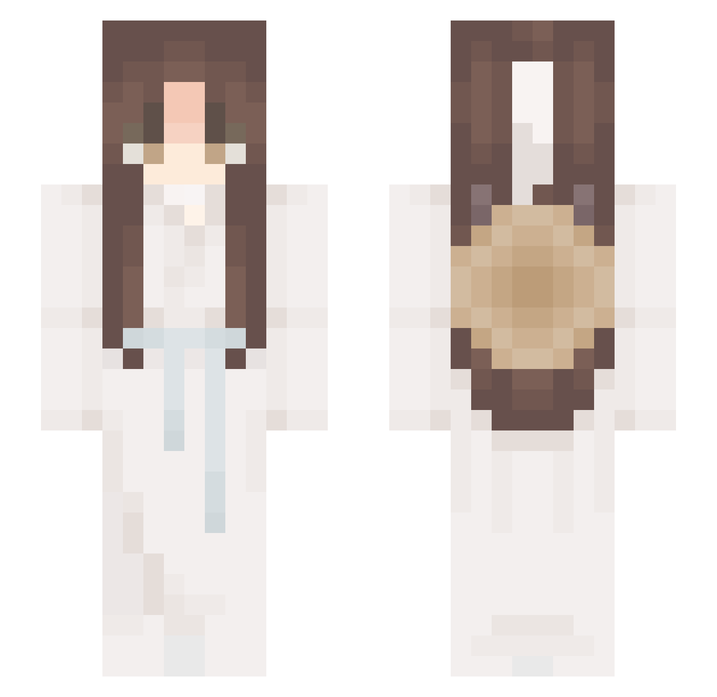 AJAVELLI Minecraft skin, front and back view