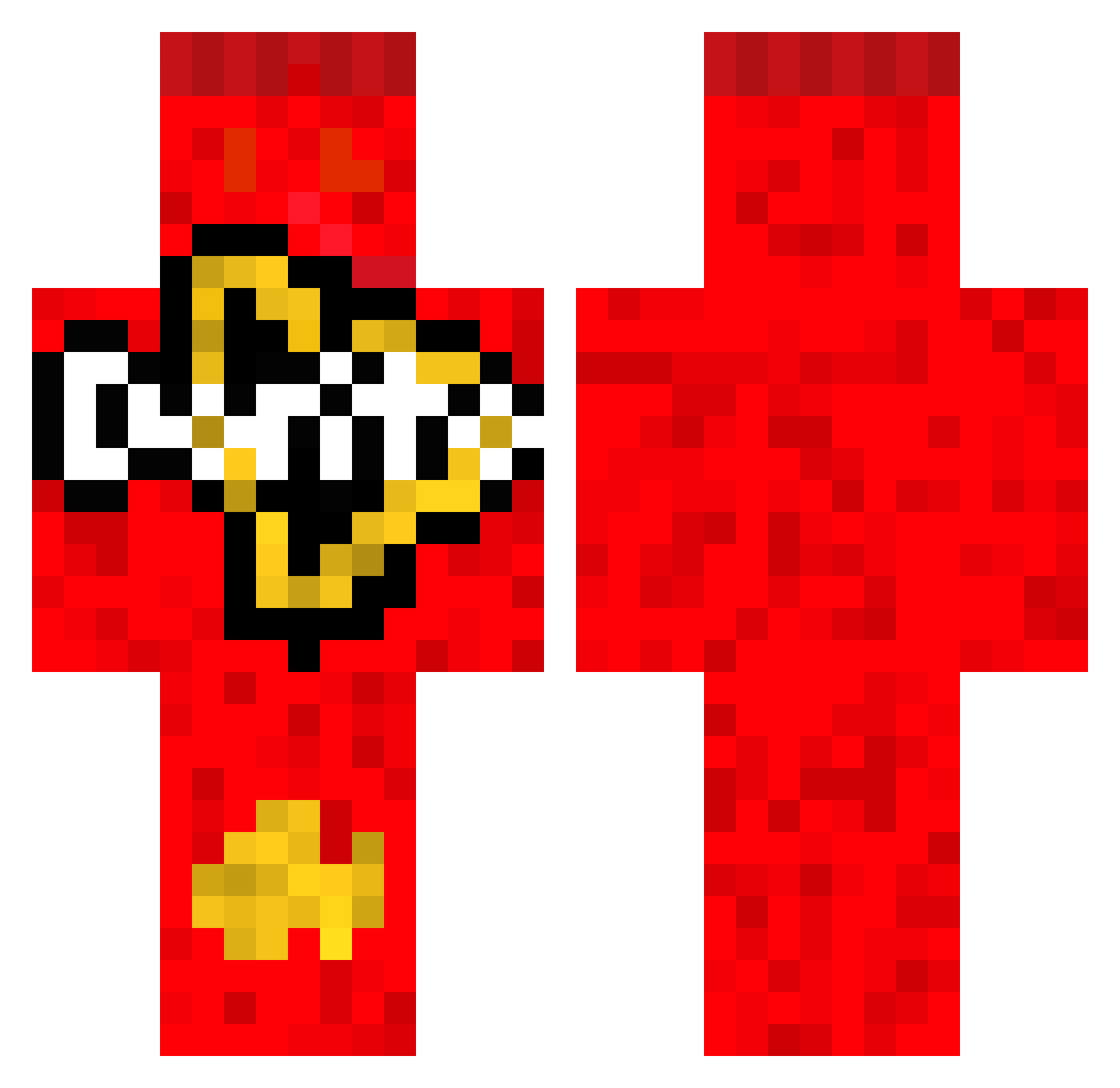 Parapox1 Minecraft skin, front and back view