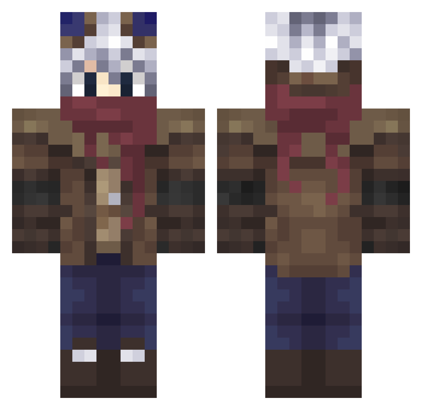 abentplant Minecraft skin, front and back view
