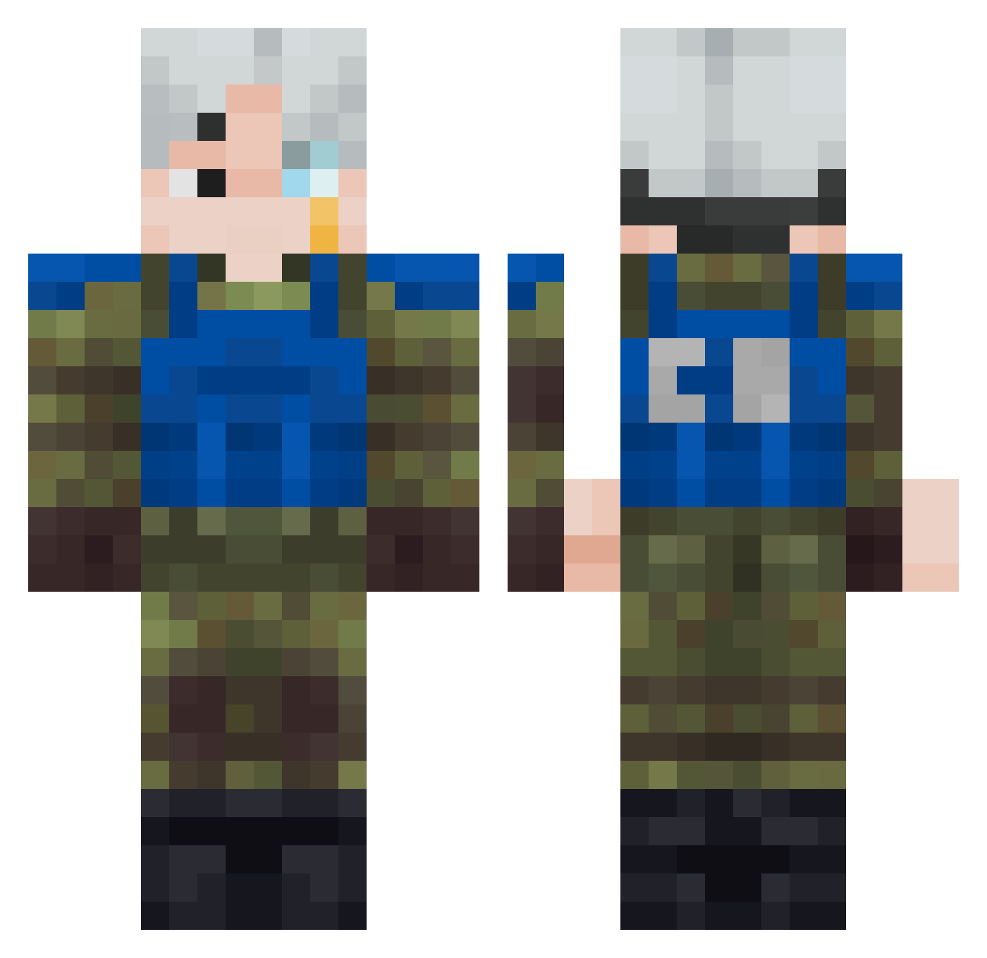 ChinoG11 Minecraft skin, front and back view