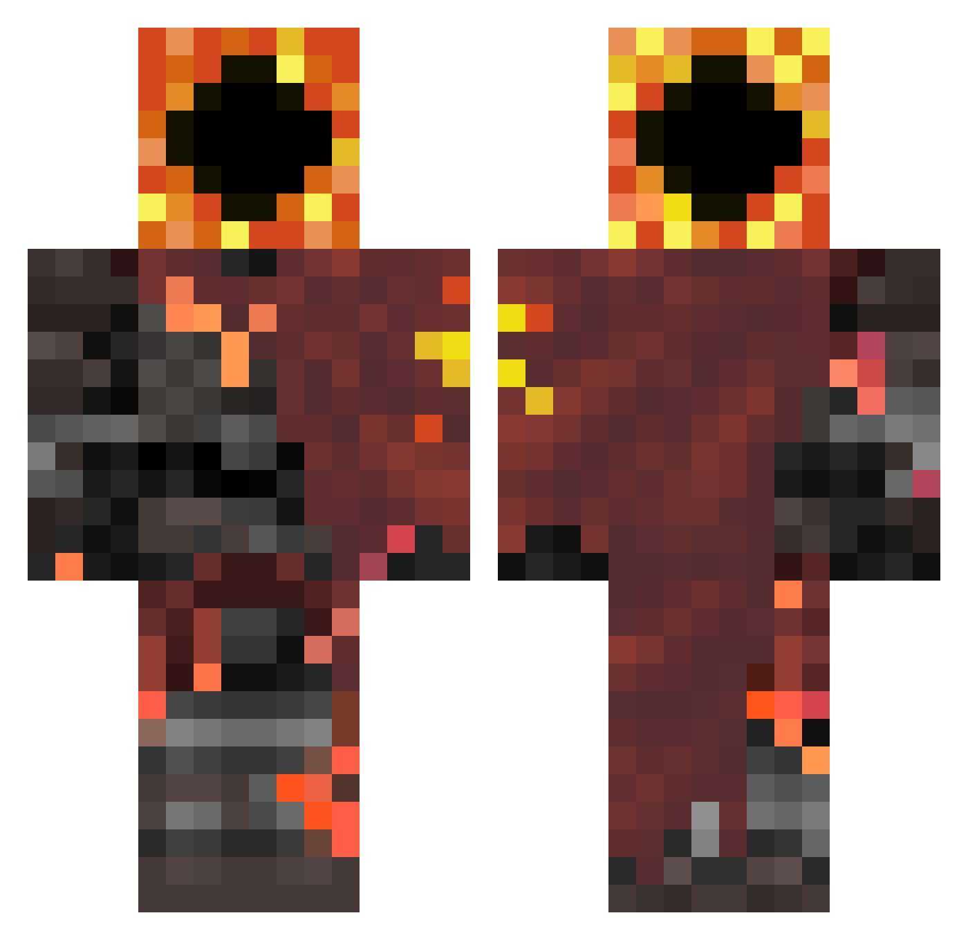 Requiem1603 Minecraft skin, front and back view