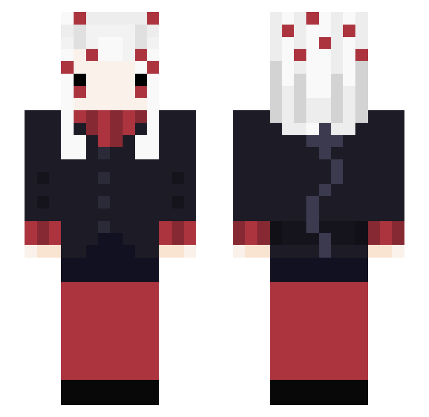 allpain Minecraft skin, front and back view