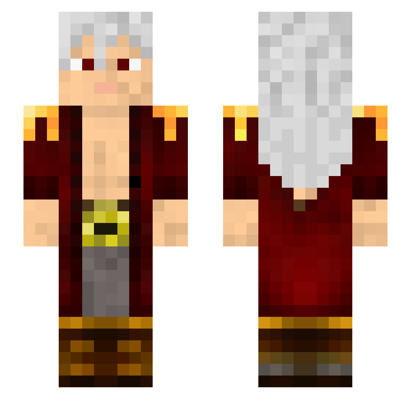Marchosias969 Minecraft skin, front and back view
