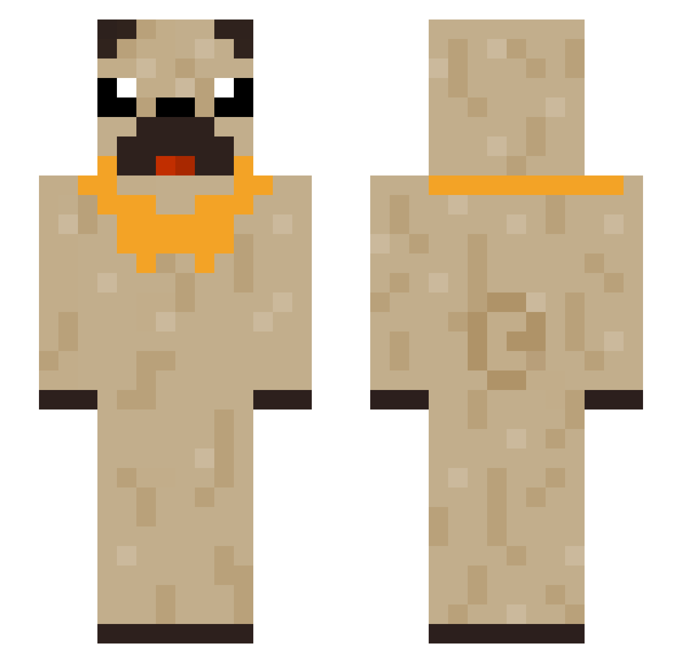 Shandigzz Minecraft skin, front and back view