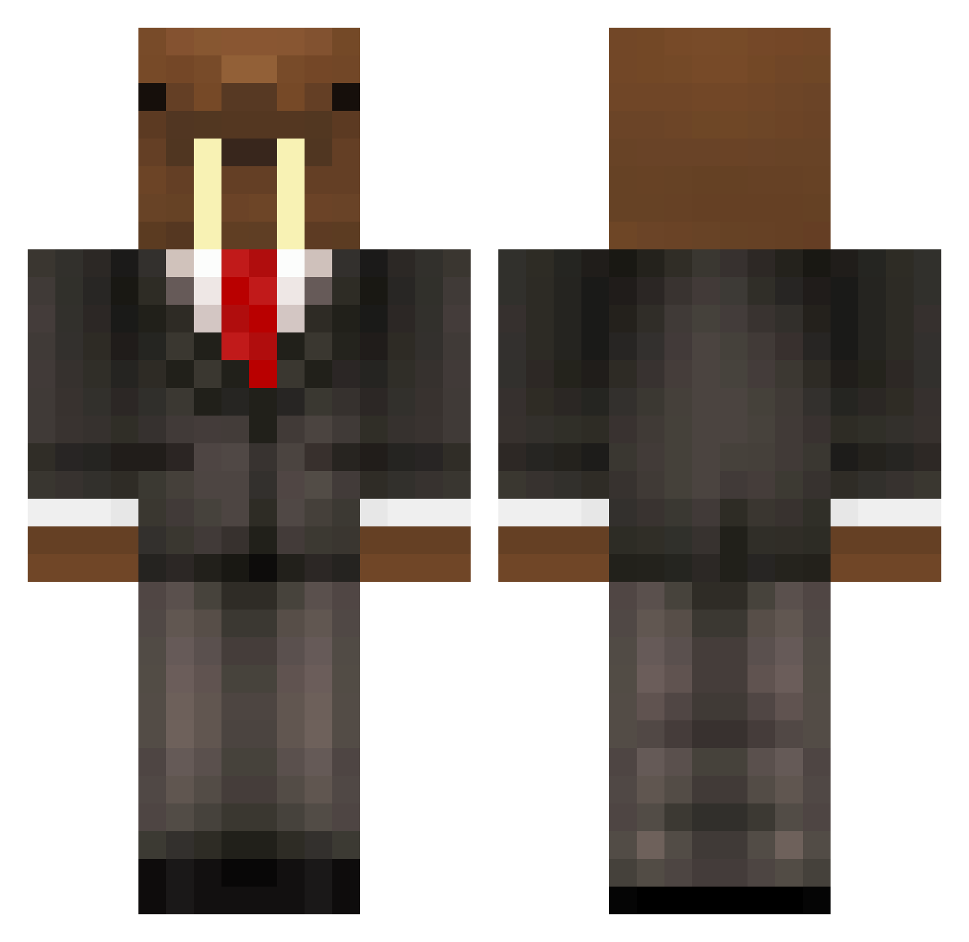 Blubbericious Minecraft skin, front and back view