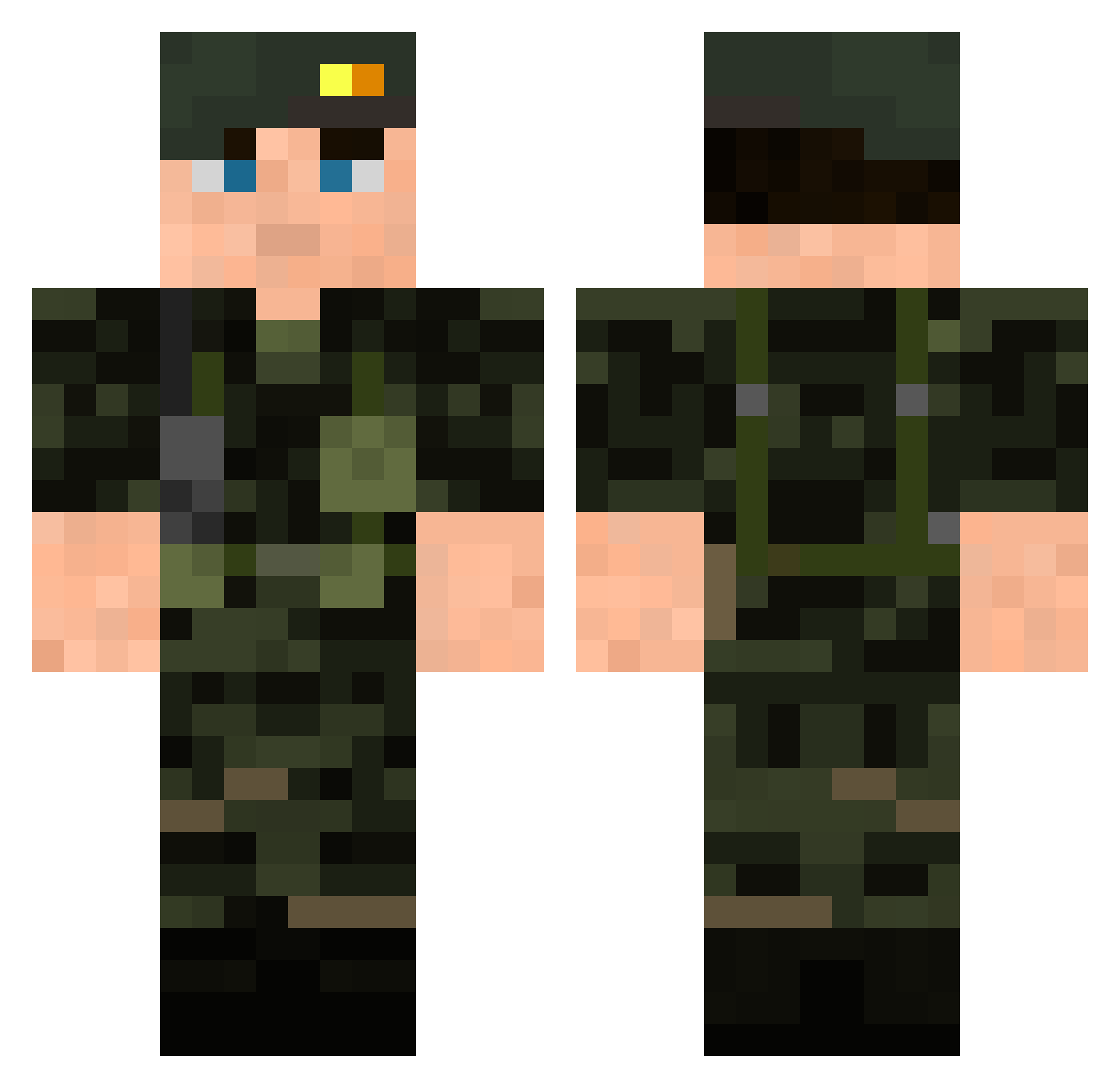 alembosna Minecraft skin, front and back view