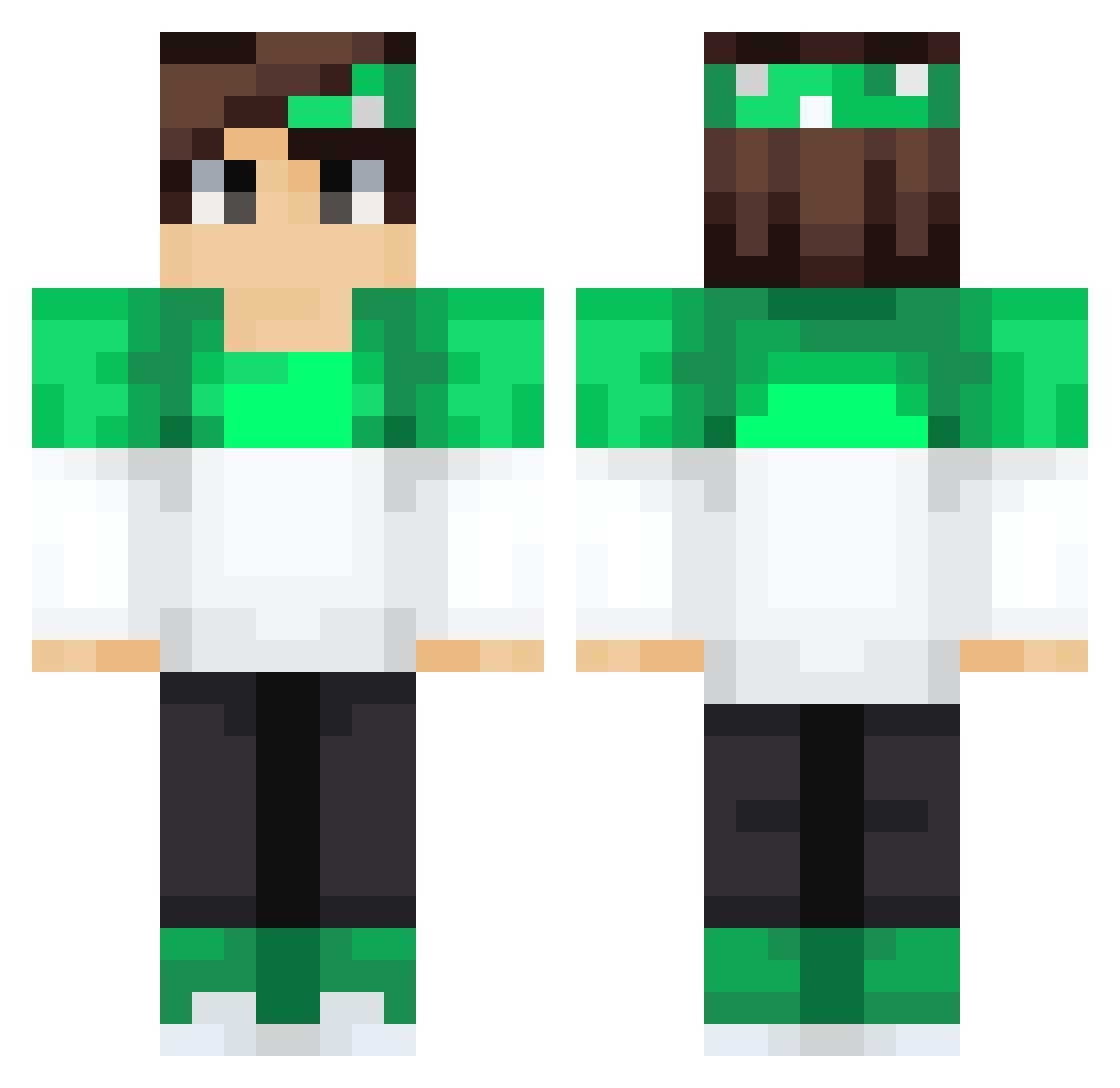 Richhie Minecraft skin, front and back view