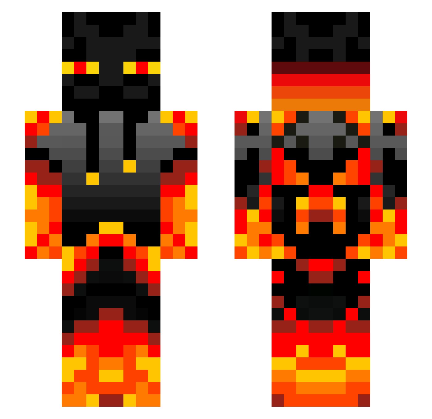 IniMartini Minecraft skin, front and back view