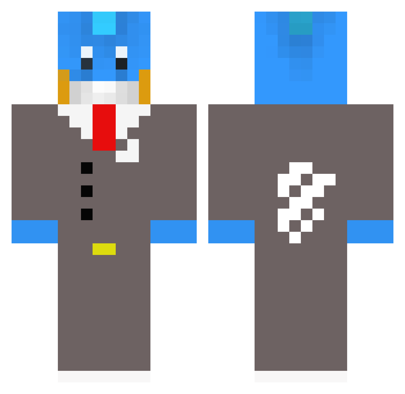 Bean48324 Minecraft skin, front and back view