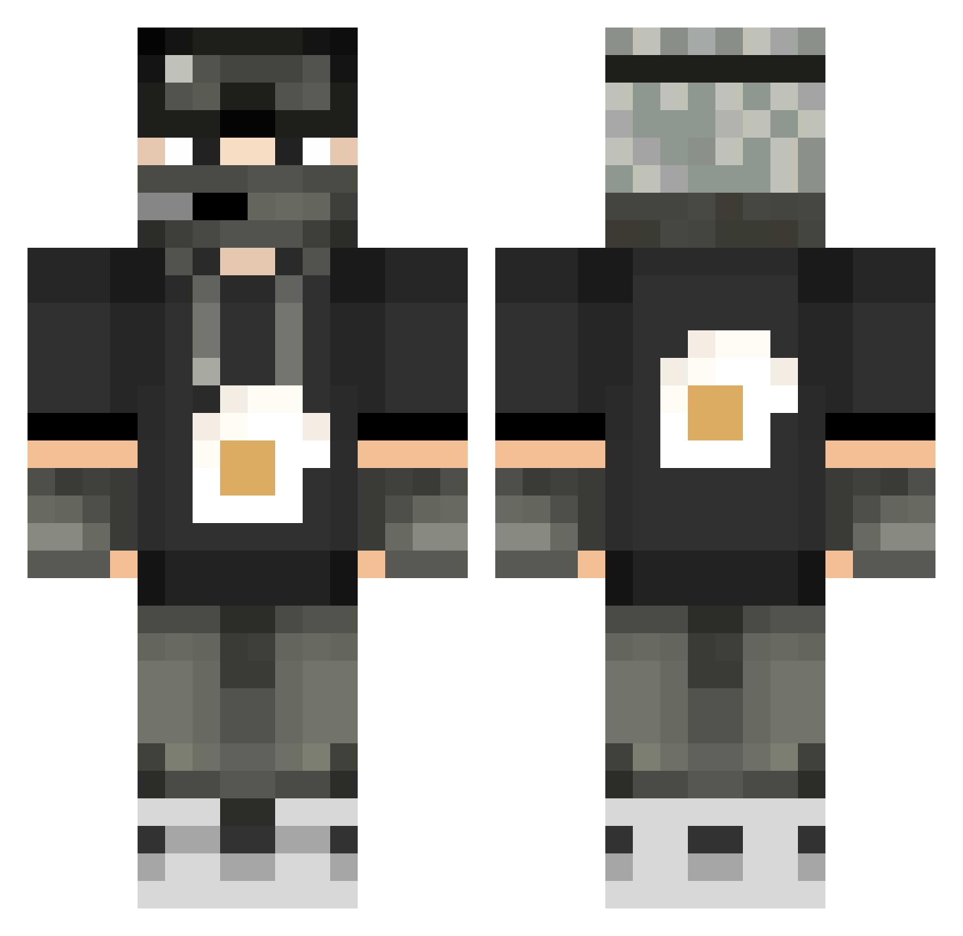 YINGS2333 Minecraft skin, front and back view