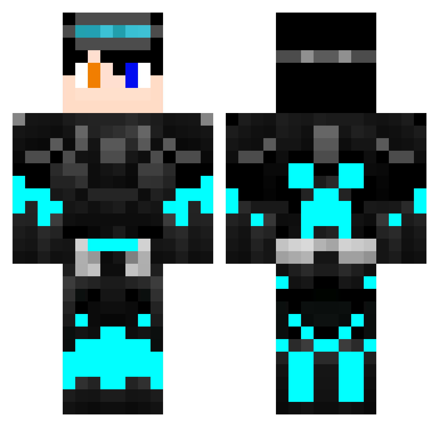 Scranky Minecraft skin, front and back view