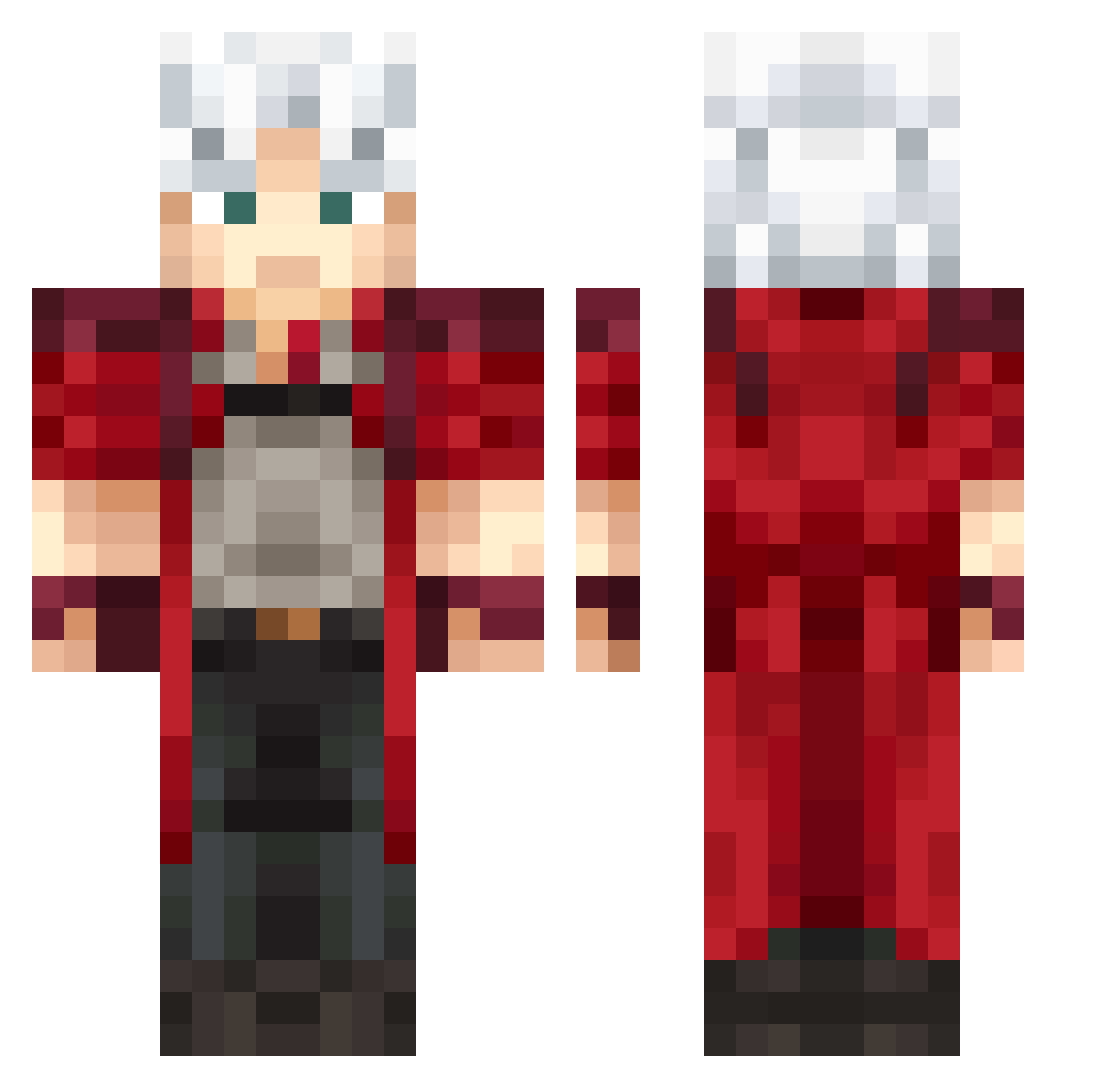 Striker7707 Minecraft skin, front and back view