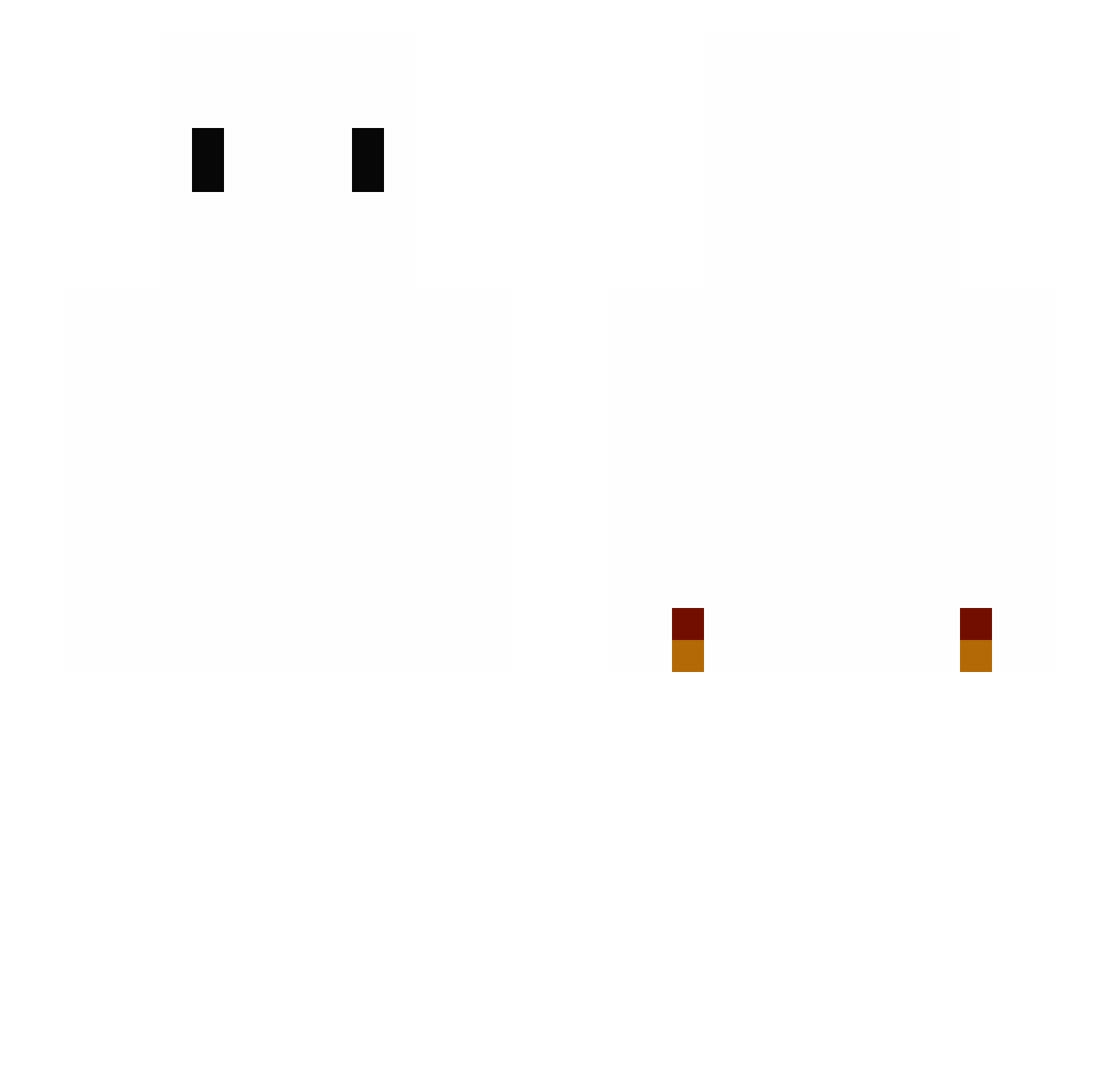 Ghetti Minecraft skin, front and back view