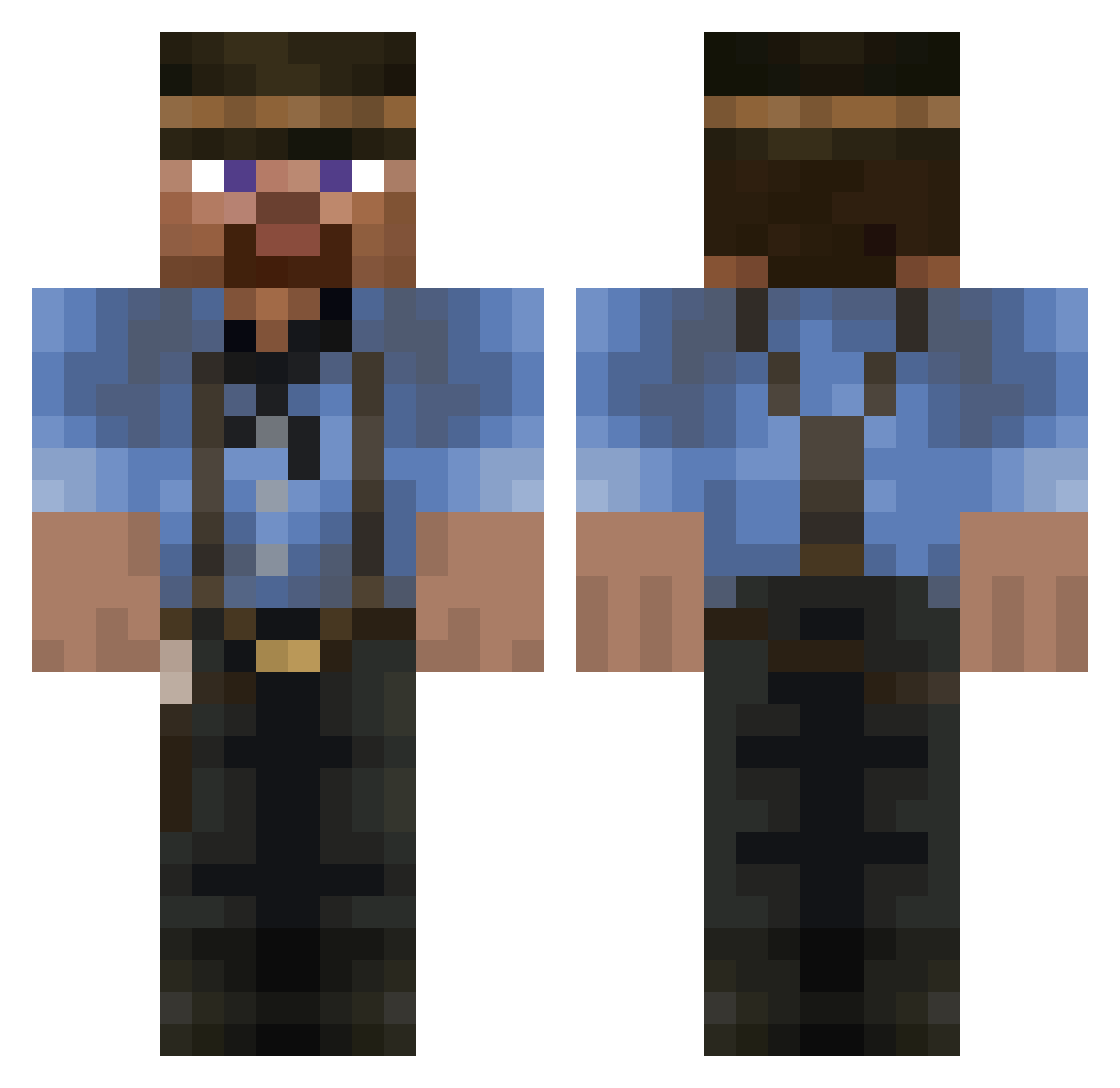 beduino_ Minecraft skin, front and back view