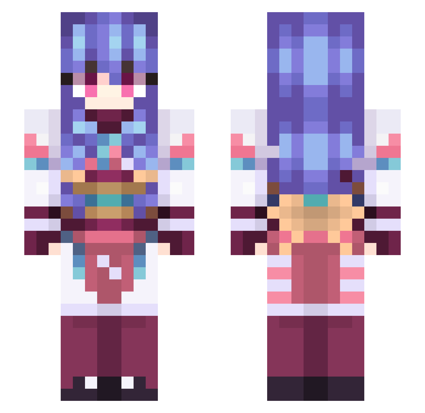 sEeeeiii Minecraft skin, front and back view
