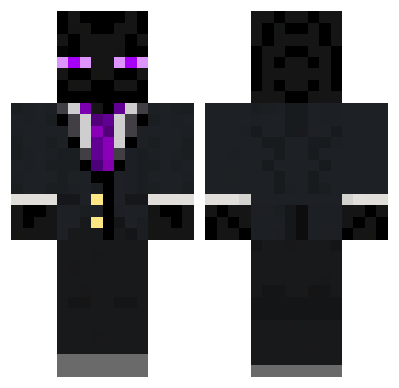VELO354 Minecraft skin, front and back view