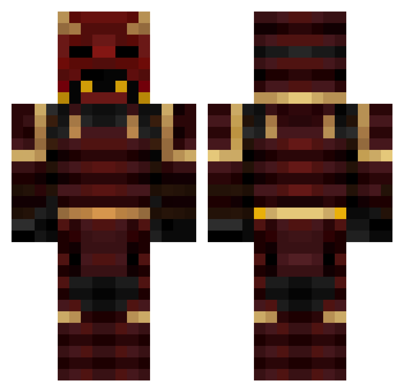 IdyllBeluga Minecraft skin, front and back view