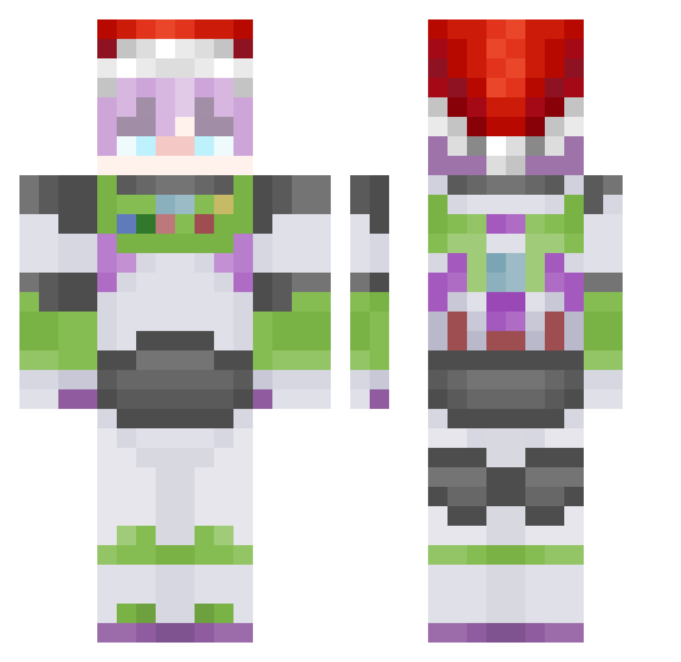 Smoshby Minecraft skin, front and back view
