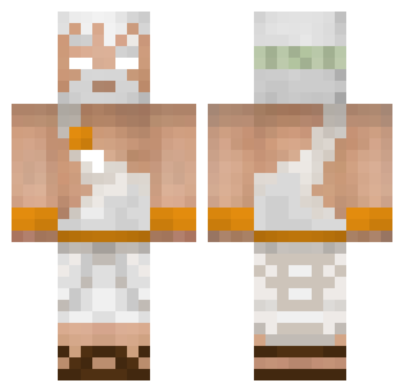 CHARLES10YT Minecraft skin, front and back view