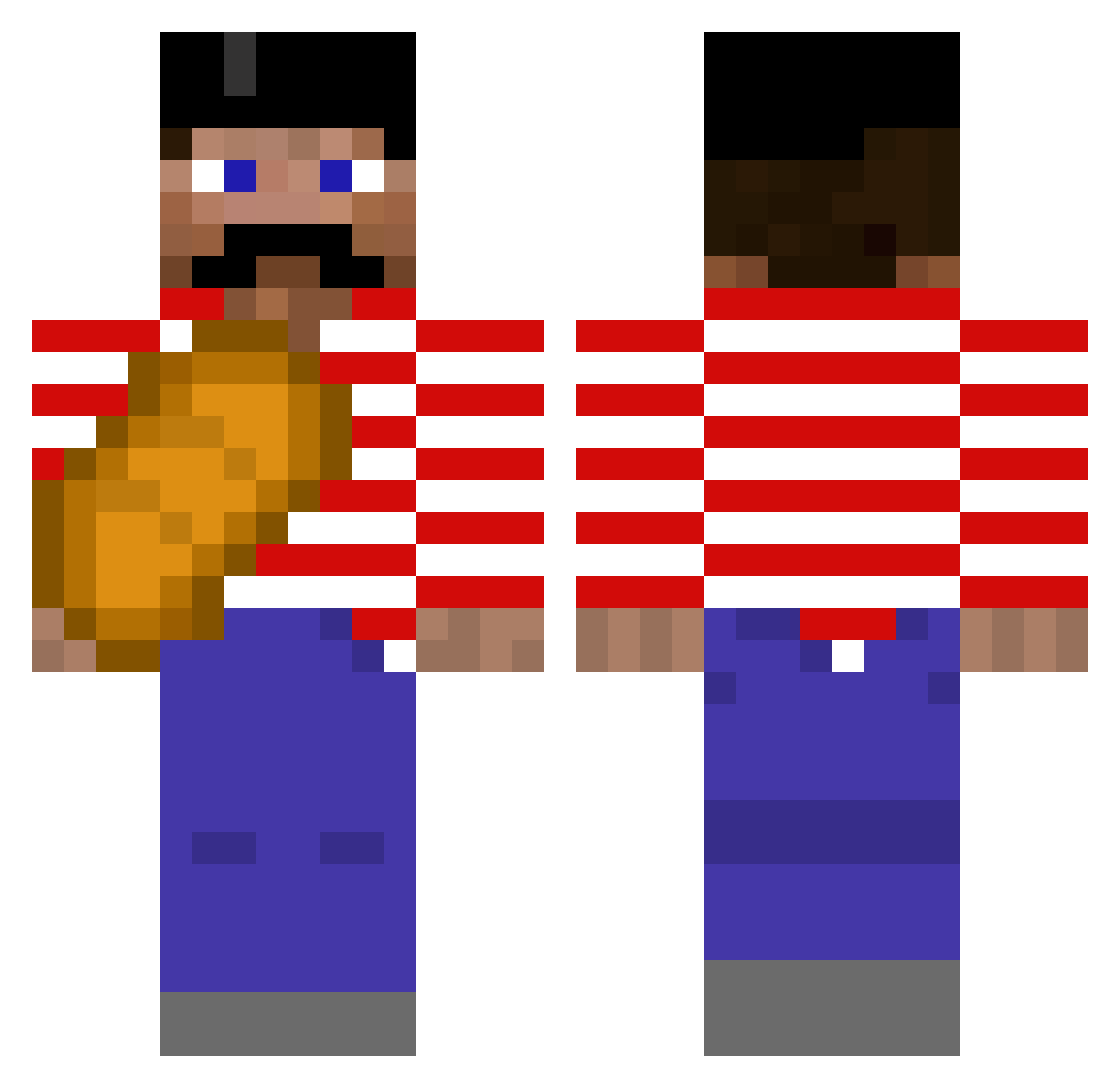 johnson02940509 Minecraft skin, front and back view