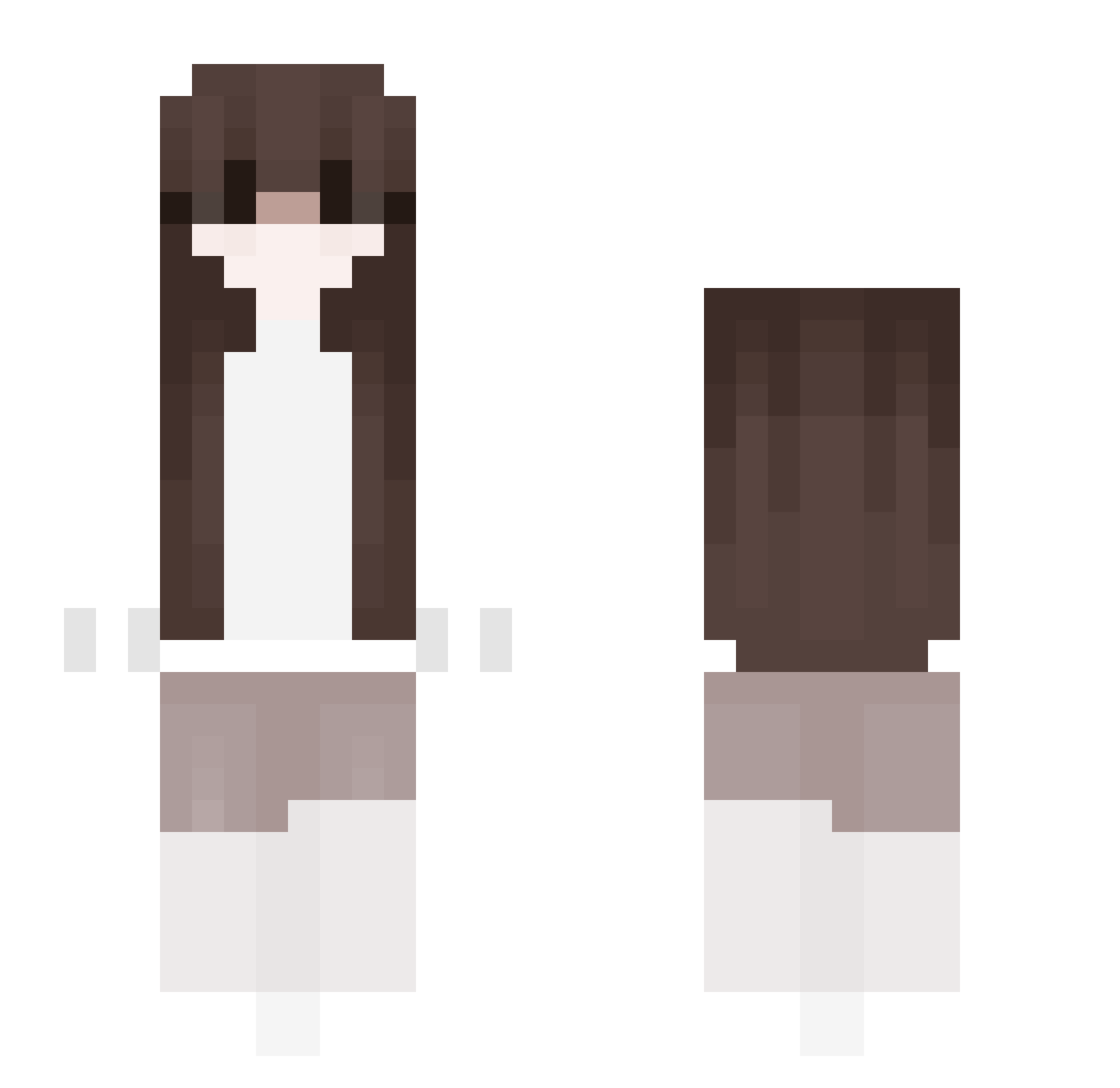 siuie Minecraft skin, front and back view
