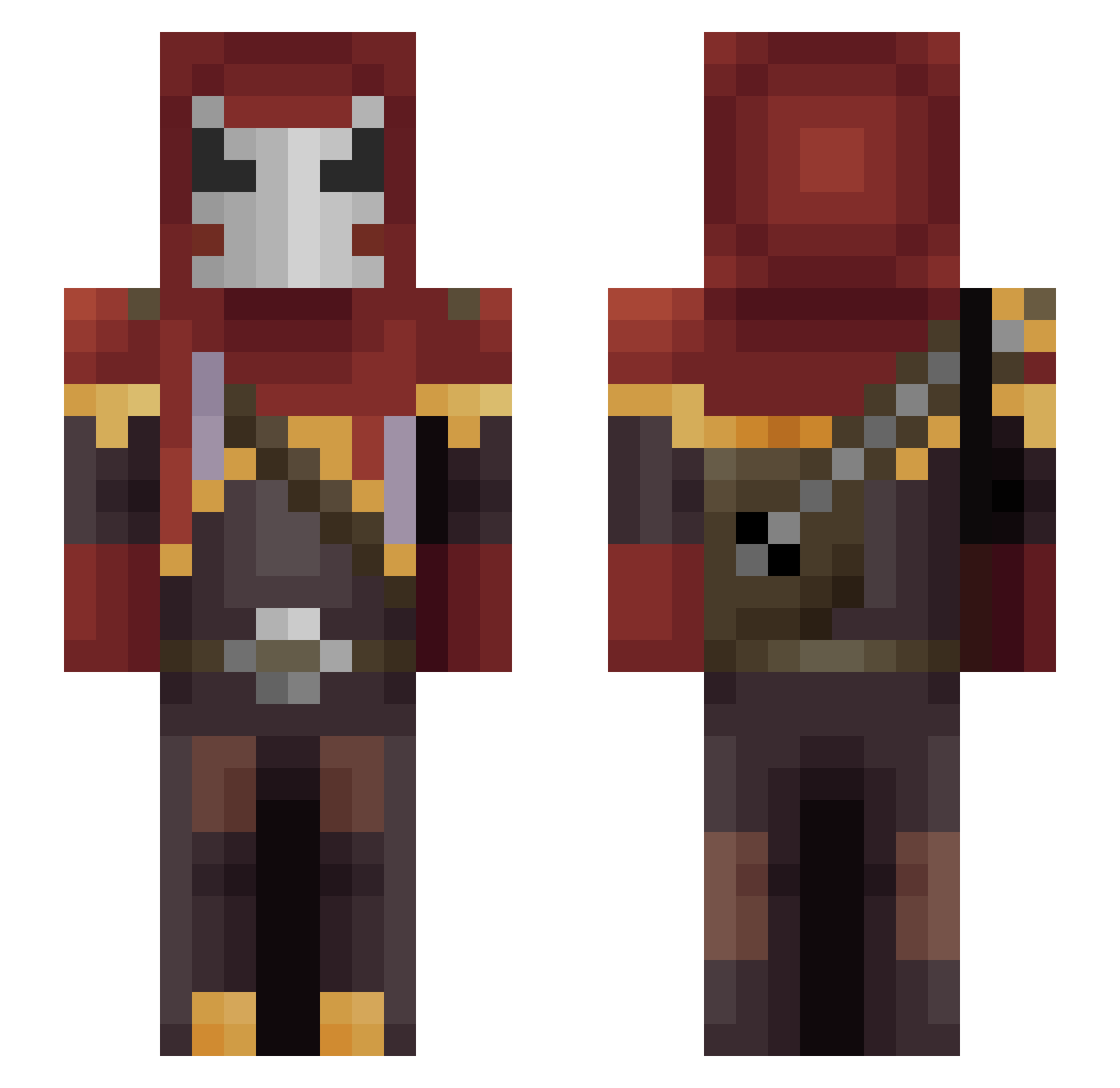 knightman51 Minecraft skin, front and back view